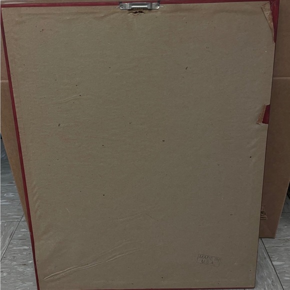 Vtg Donna Richardson Littlest Angel Crewel Floral Brocade Handmade Framed 18x20 - Picture 5 of 7